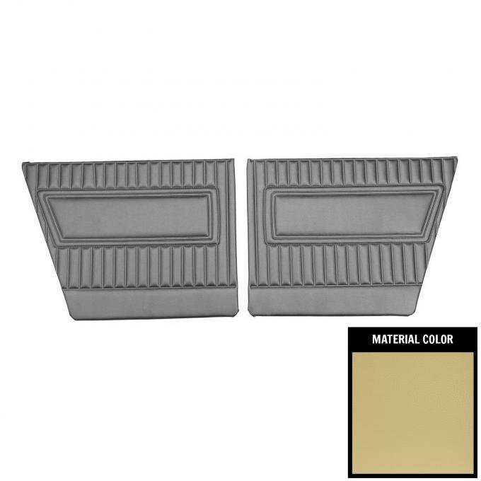 PUI Interiors 1967 Plymouth Barracuda Fastback Gold Rear Door Panels 67KDB706F