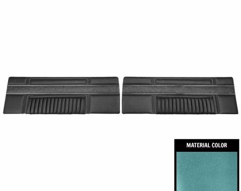 PUI Interiors 1968 Plymouth Barracuda Deluxe Light Blue Front Door Panels 68KDBD732