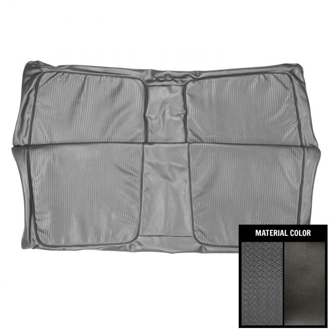 PUI Interiors 1968 Plymouth Belvedere/Roadrunner Deluxe Hardtop Black Front Bench Seat Cover 68KSVD10C