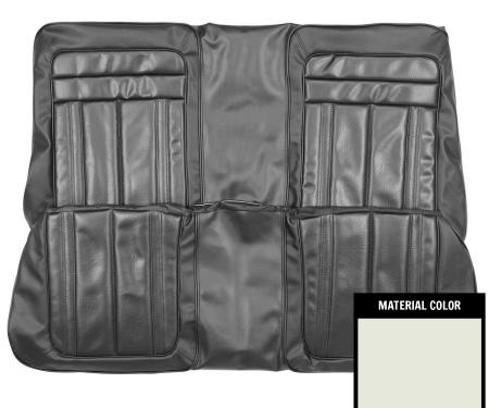 PUI Interiors 1970 Barracuda Gran Coupe Convertible White Rear Bench Seat Cover 70KSG37V