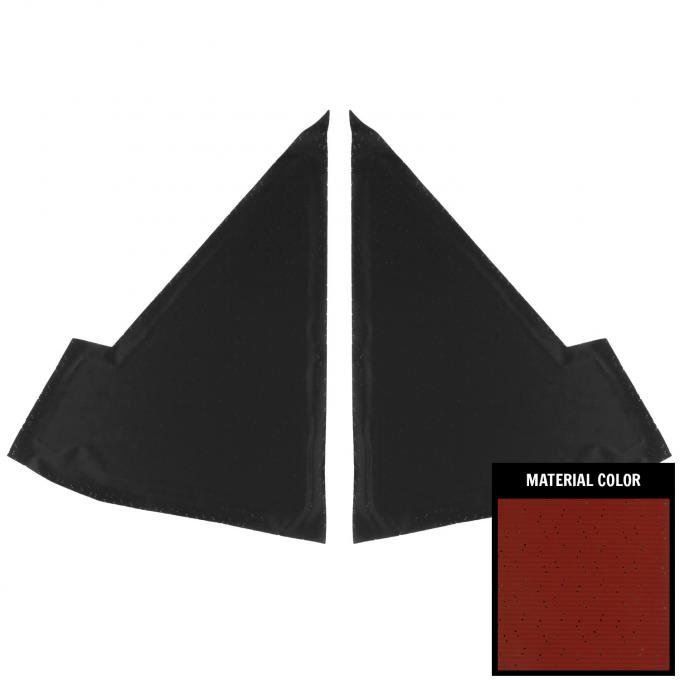 PUI Interiors 1968 Plymouth GTX/Roadrunner Dark Red Perforated Earmuff Boards AHB758103