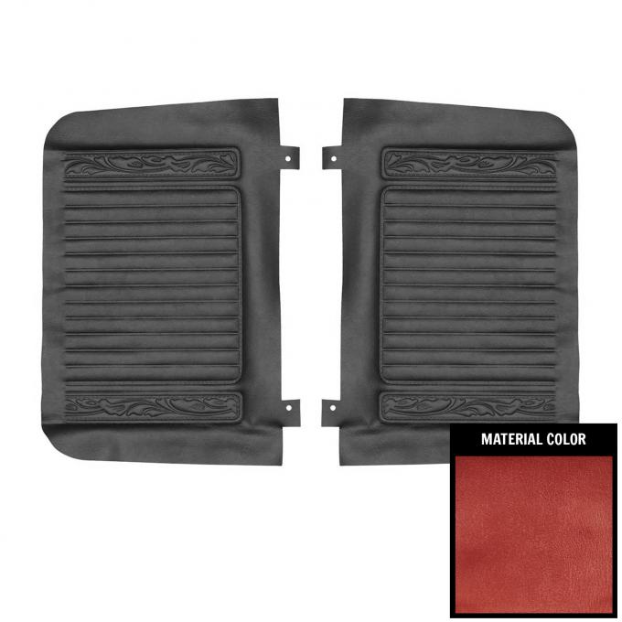 PUI Interiors 1966 Plymouth Satellite Convertible Metallic Red Rear Door Panels 66KDR710V