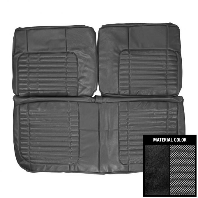 PUI Interiors 1970 Dodge Charger/RT/500 Dark Metallic Green Cloth Front Bench Seat Cover 70KSA10B-C