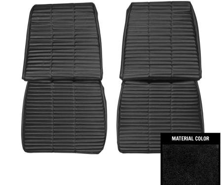 PUI Interiors 1966 Dodge Coronet 500/Charger Black Front Bucket Seat Covers 66KSH10U-5