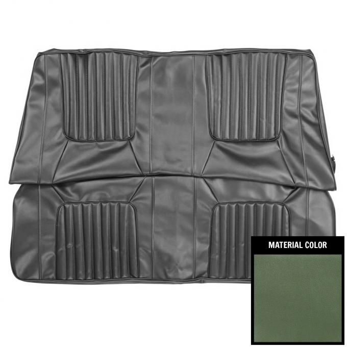 PUI Interiors 1971 Dodge Challenger Deluxe Convt. Dark Metallic Green Rear Bench Seat Cover 71KSE104V