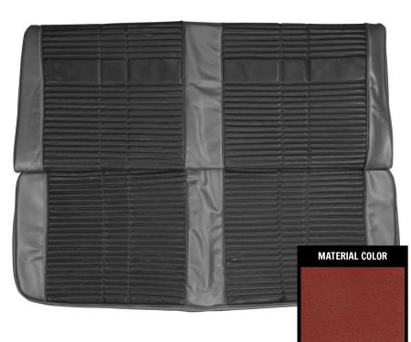 PUI Interiors 1968 Plymouth Roadrunner/Satellite Hardtop Custom Black Rear Bench Seat Cover 68KSRD720C