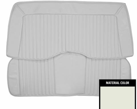 PUI Interiors 1974 Plymouth Cuda/Challenger Hardtop White Rear Bench Seat Cover 74KSB37C