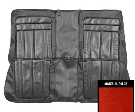 PUI Interiors 1970 Barracuda Gran Coupe Convertible Red Rear Bench Seat Cover 70KSG711V
