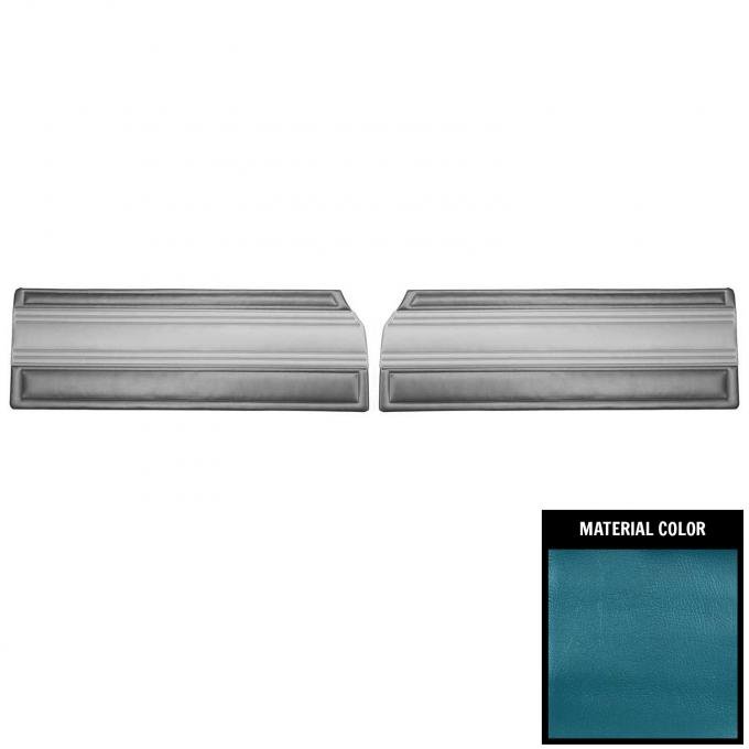 PUI Interiors 1969 Plymouth Roadrunner/Custom Decor 2 Tone Blue Front Door Panels 69KDRD819