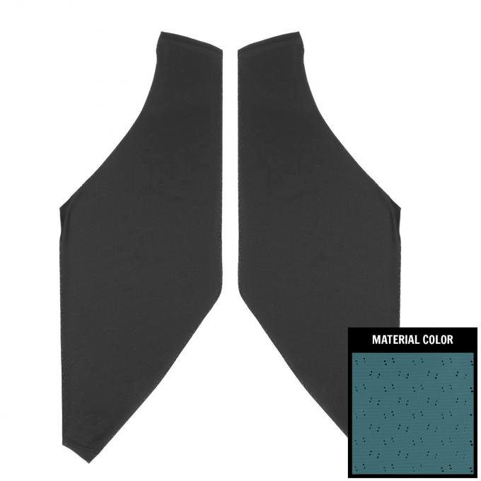 PUI Interiors 1967-1976 Dodge Dart Bright Blue Perforated Earmuff Boards AHB750106