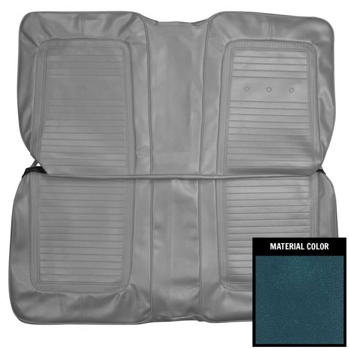 PUI Interiors 1966 Plymouth Barracuda Fastback Metallic Navy Rear Bench Seat Cover 66KSB734C