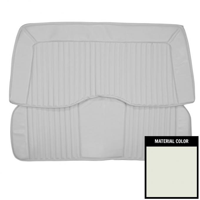 PUI Interiors 1974 Plymouth Cuda/Challenger Hardtop White Rear Bench Seat Cover 74KSB37C