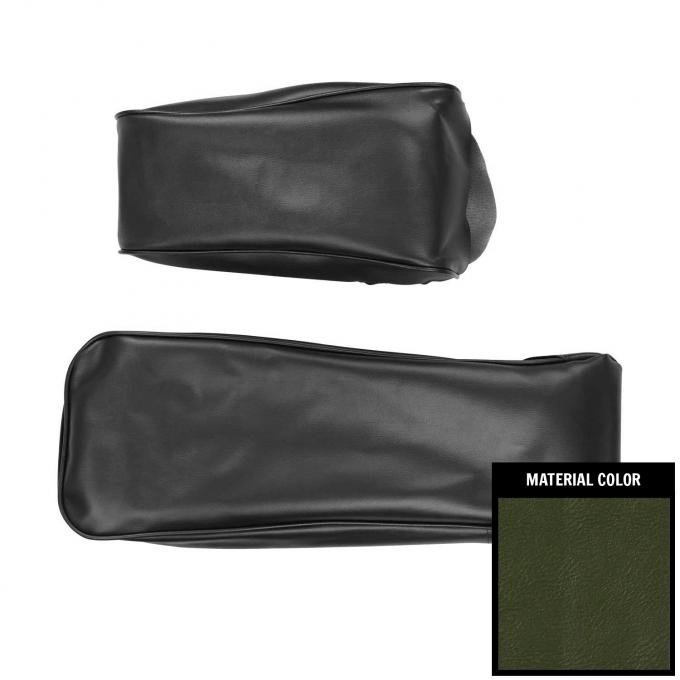PUI Interiors 1972 Dodge Charger Metallic Green Cologne Grain Vinyl Center Arm Rest Cover 72KRA104F-1