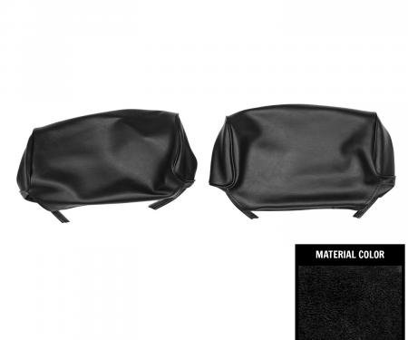 PUI Interiors 1968 Plymouth Roadrunner/Belvedere Black Head Rest Covers 68KHV10