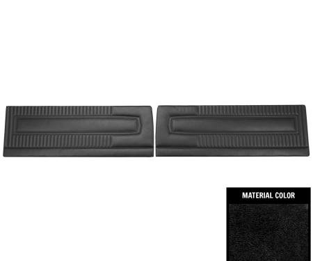 PUI Interiors 1967 Plymouth Barracuda Black Front Door Panels 67KDB10