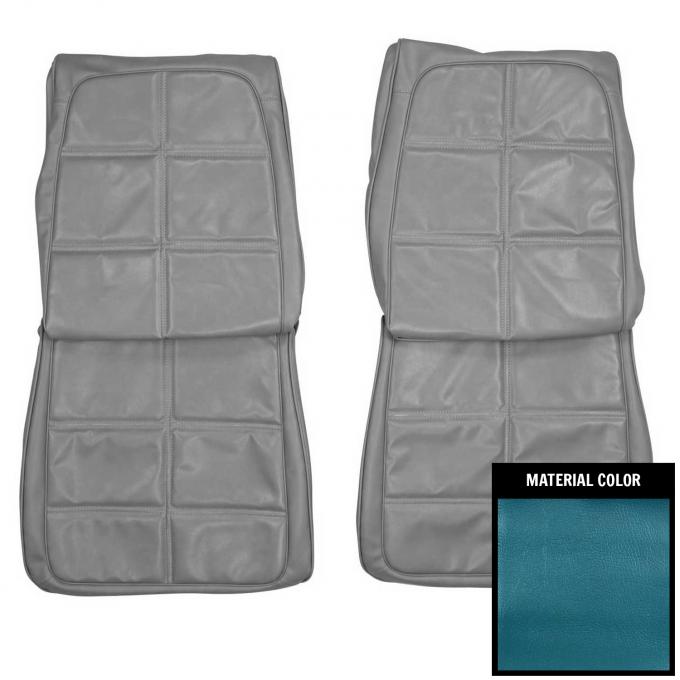 PUI Interiors 1969 Dodge Charger/Daytona Dark Metallic Blue Front Bucket Seat Covers 69KSA730U