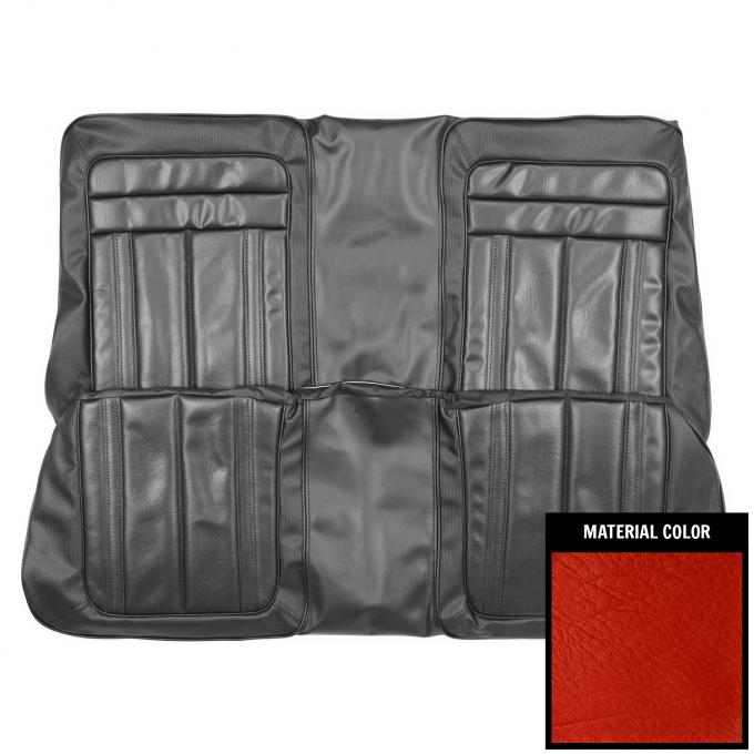 PUI Interiors 1970 Barracuda Gran Coupe Hardtop Red Rear Bench Seat Cover 70KSG711C