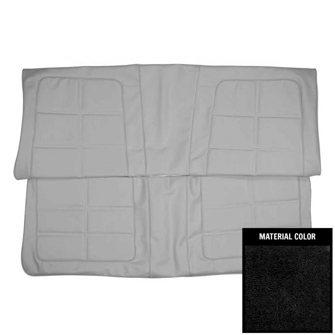 PUI Interiors 1969 Dodge Charger/Daytona Hardtop Coachman Black Rear Bench Seat Cover 69KSA10C-1