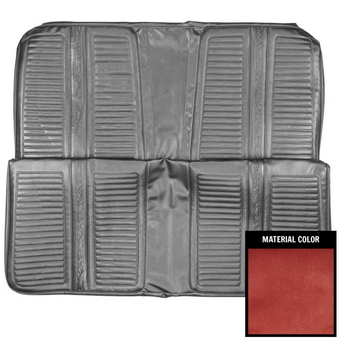 PUI Interiors 1967 Plymouth Satellite/GTX Hardtop Metallic Red Rear Bench Seat Cover 67KSR710C