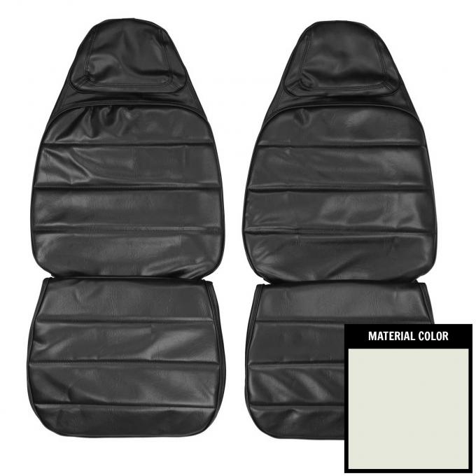 PUI Interiors 1972-1973 Dodge Charger/SE White Front Bucket Seat Covers 72KSA37U