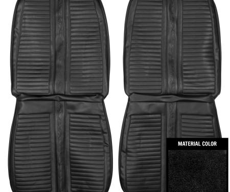 PUI Interiors 1967 Plymouth Satellite/GTX Black Front Bucket Seat Covers 67KSR10U