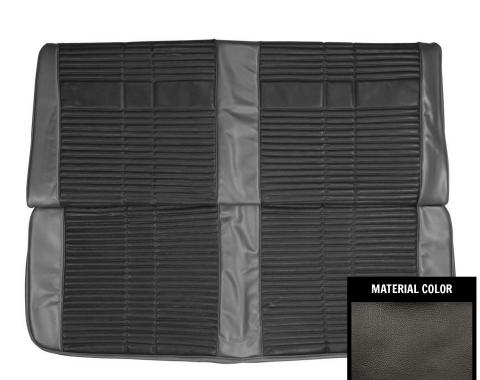 PUI Interiors 1968 Plymouth Roadrunner/Satellite Hardtop Custom Black Rear Bench Seat Cover 68KSRD10C