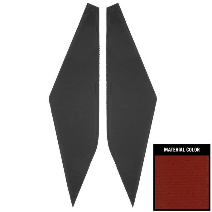 PUI Interiors 1966-1967 Plymouth GTX/B-Body Dark Red Perforated Earmuff Boards AHB757103