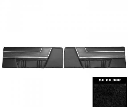 PUI Interiors 1969 Plymouth Barracuda Deluxe Black Front Door Panels 69KDBD10