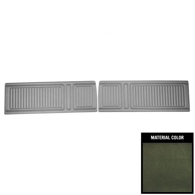 PUI Interiors 1972 Dodge Dart 340/Demon 340 Coachman Dark Green Front Door Panels 72KDD716