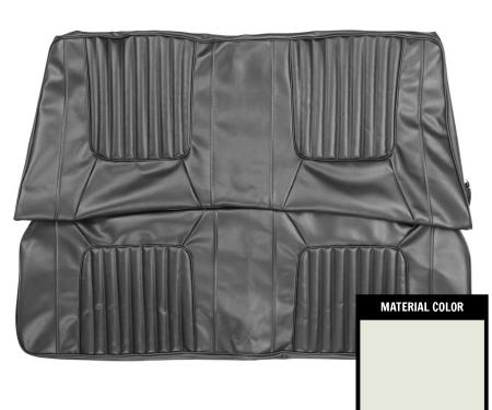 PUI Interiors 1971 Dodge Challenger R/T Deluxe Convertible White Rear Bench Seat Cover 71KSE37V