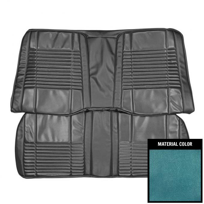 PUI Interiors 1970 Dodge Challenger Hardtop Bright Blue Rear Bench Seat Cover 70KSC722C-1