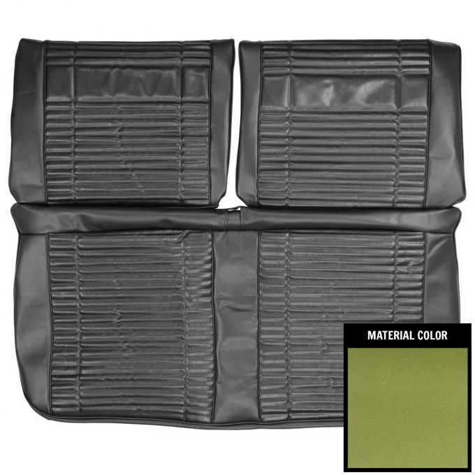 PUI Interiors 1969 Roadrunner/Satellite/GTX Custom Decor 2-Tone Green Front Bench Seat Cover 69KSRD804B