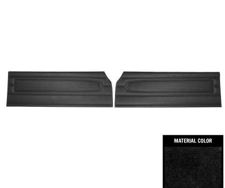 PUI Interiors 1968 Plymouth Belvedere/Roadrunner Deluxe Black Front Door Panels 68KDV10