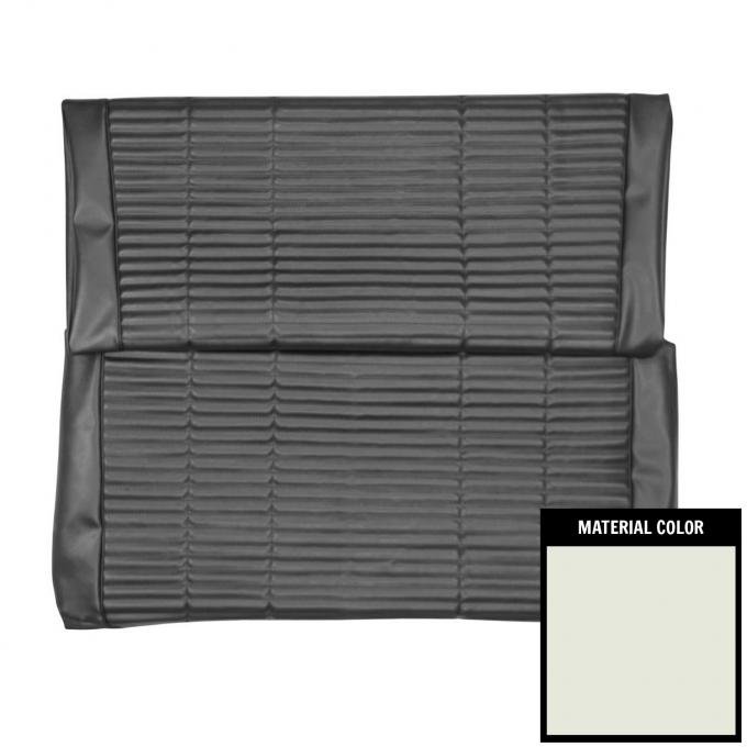 PUI Interiors 1966 Dodge Coronet 500 Hardtop White Rear Bench Seat Cover 66KSH37C-5