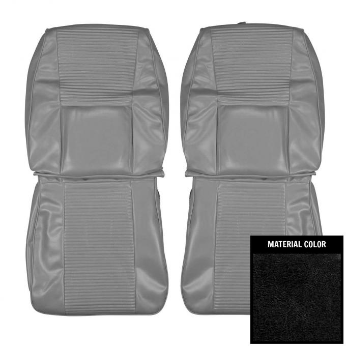 PUI Interiors 1969 Dodge Dart/GT/GTS Black Front Bucket Seat Covers 69KSD10U