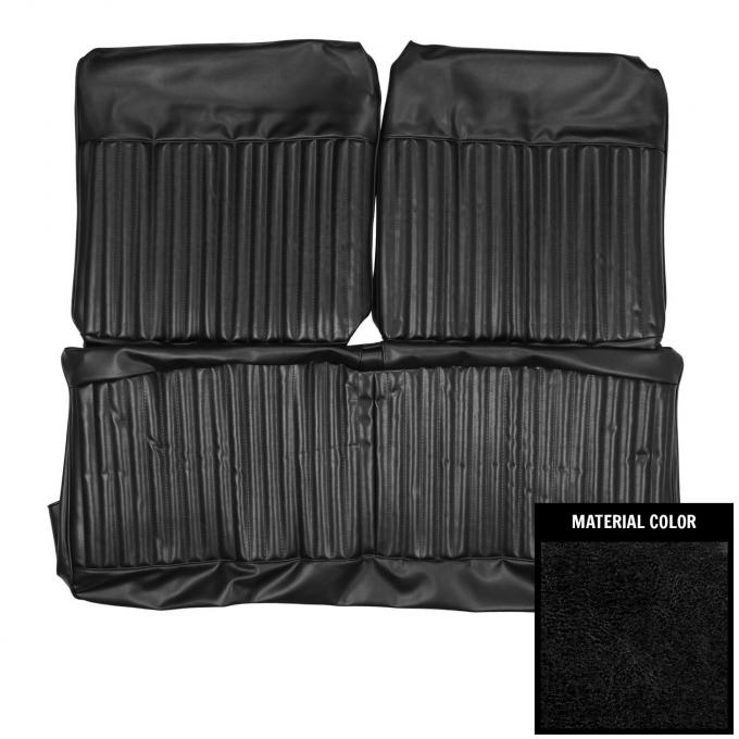 PUI Interiors 1969 Dodge Dart/Swinger Black Front Bench Seat Cover 69KSDA10B