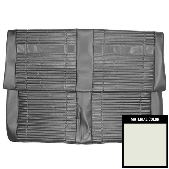 PUI Interiors 1969 Roadrunner/Satellite/GTX Hardtop Custom Decor White Rear Bench Seat Cover 69KSRD37C