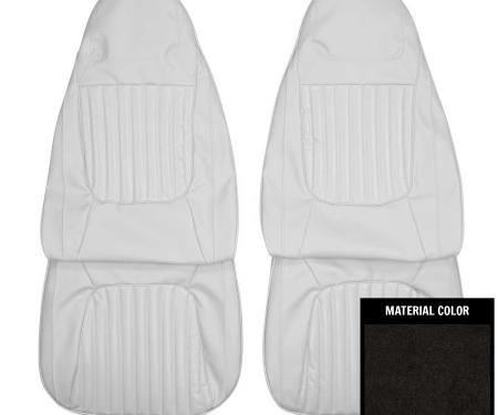 PUI Interiors 1971 Dodge Challenger Deluxe Black Front Bucket Seat Covers 71KSE10U