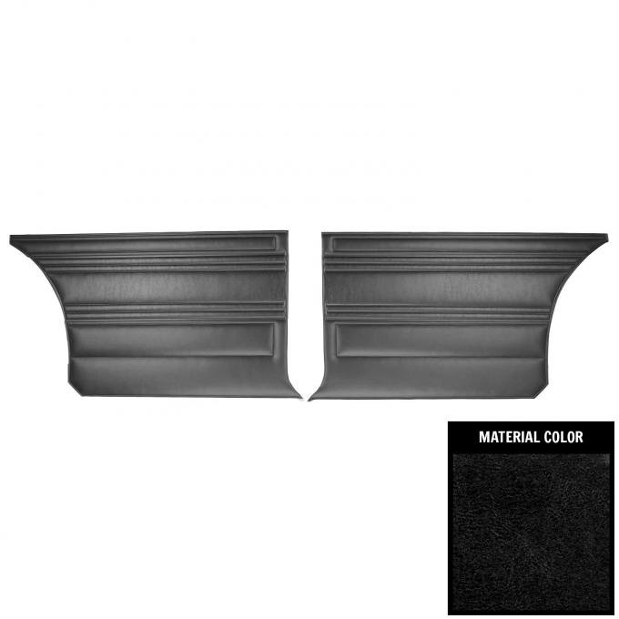 PUI Interiors 1969 Plymouth Roadrunner/Custom Decor Hardtop Black Rear Door Panels 69KDRD10C