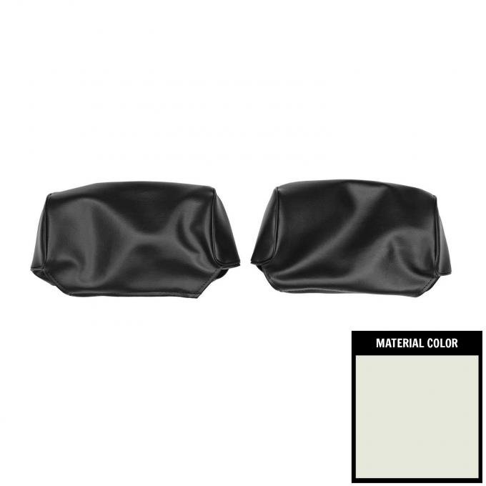 PUI Interiors 1969 Mopar Roadrunner/Dart/Satellite White Head Rest Covers 69KH37
