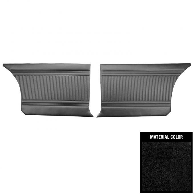 PUI Interiors 1970 Dodge Coronet 440/Superbee Hardtop Black Rear Door Panels 70KDHD10C