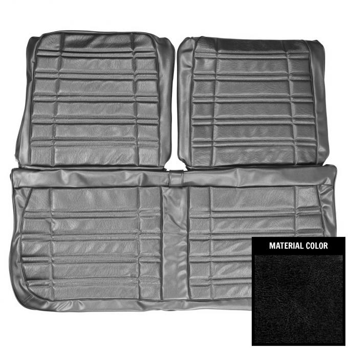 PUI Interiors 1970 Dodge Coronet 440 Deluxe Black Front Bench Seat Cover 70KSHD10B