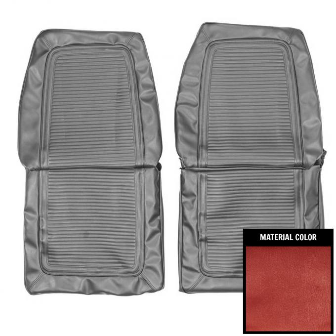 PUI Interiors 1964-1965 Plymouth Barracuda Metallic Red Front Bucket Seat Cover 64KSB710U