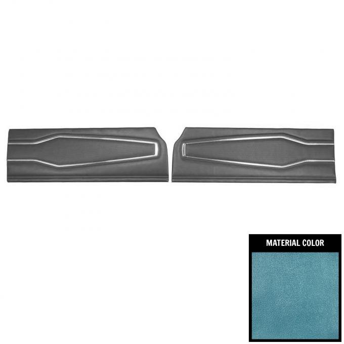 PUI Interiors 1970 Dodge Charger/RT/500 Bright Blue Front Door Panels 70KDA722