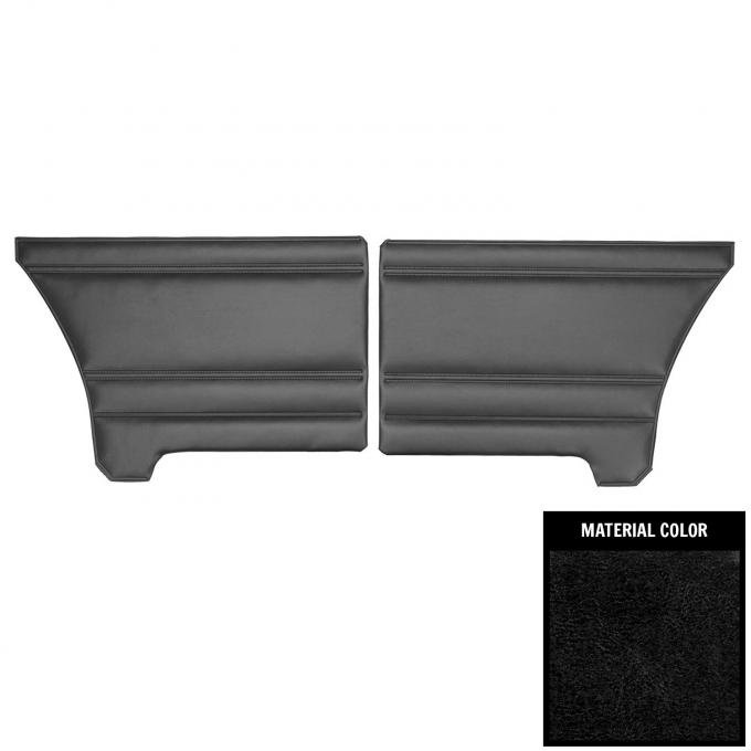 PUI Interiors 1971 Plymouth Duster/340/Demon/340 Hardtop Black Rear Door Panels 71KDD10C