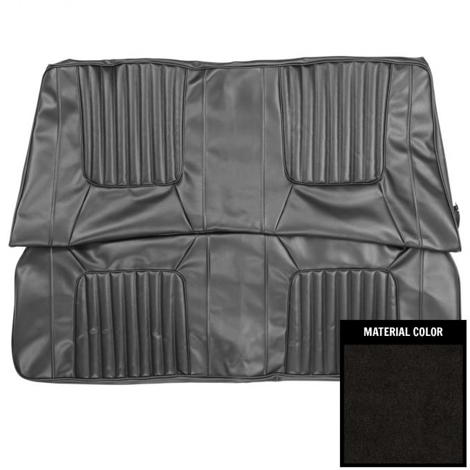 PUI Interiors 1971 Dodge Challenger Deluxe Hardtop Black Rear Bench Seat Cover 71KSE10C