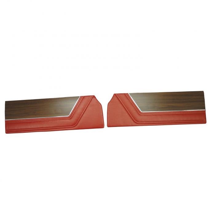 PUI Interiors 1969 Plymouth Sport Satellite/GTX Red Front Door Panels 69KDR102