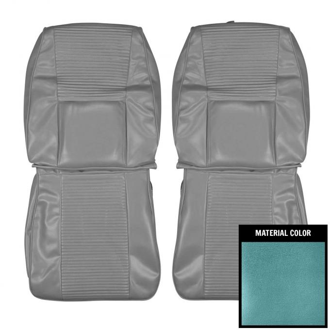 PUI Interiors 1969 Dodge Dart/GT/GTS Light Metallic Blue Front Bucket Seat Covers 69KSD732U