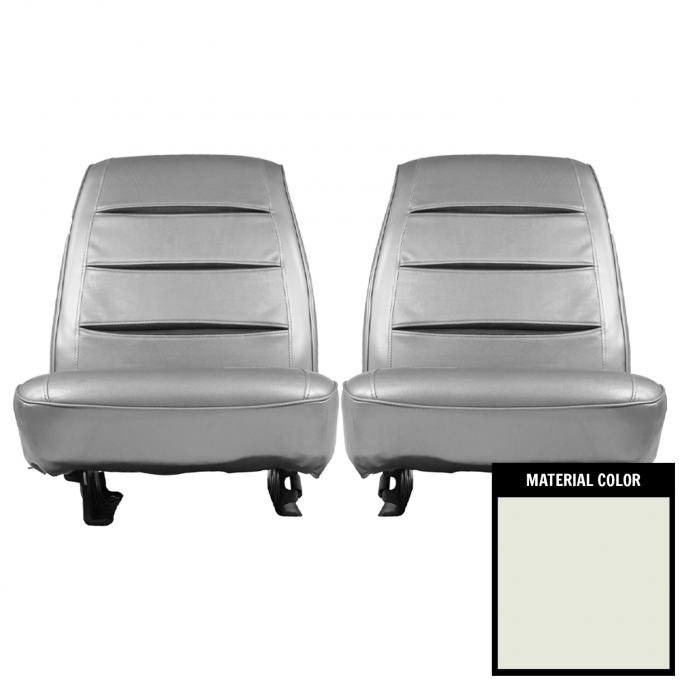 PUI Interiors 1968 Dodge Charger/RT White Front Bucket Seat Covers 68KSA37U