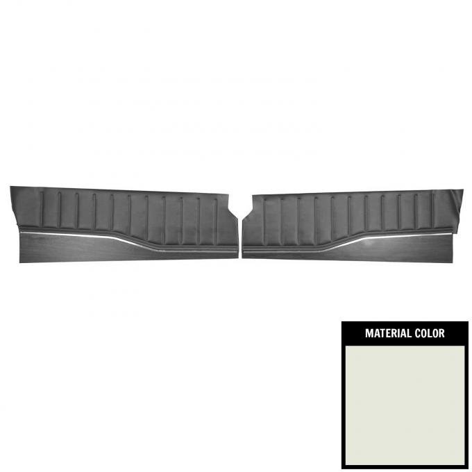 PUI Interiors 1972 Dodge Dart/340/Demon/340 Woodgrain White Front Door Panels 72KDDD37